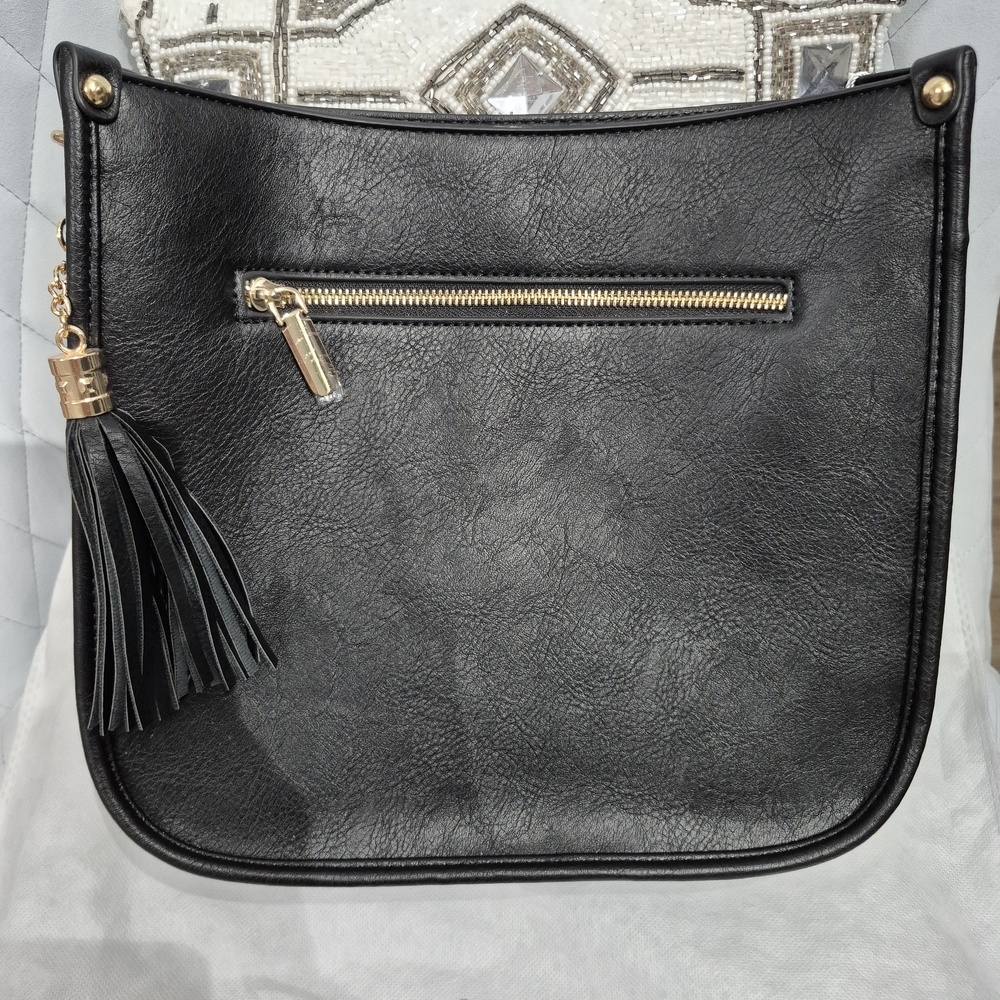 Black Crossbody Women's Bag With Two Straps